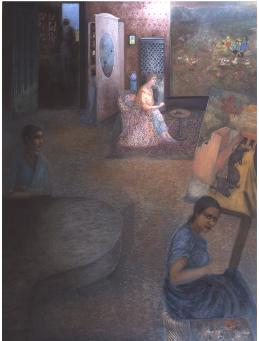 The Sher-Gil Family, 1983-84, oil on canvas, 183cm x 84cm The Sher-Gil Family, 1983-84, oil on canvas, 183cm x 84cm