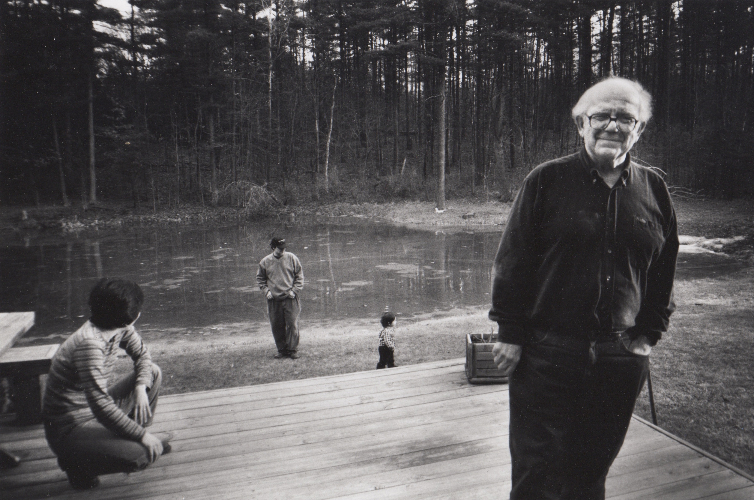 Harbutt with his son , daughter in law and grandchild in Philmont, NY. Credit: Joan Liftin.