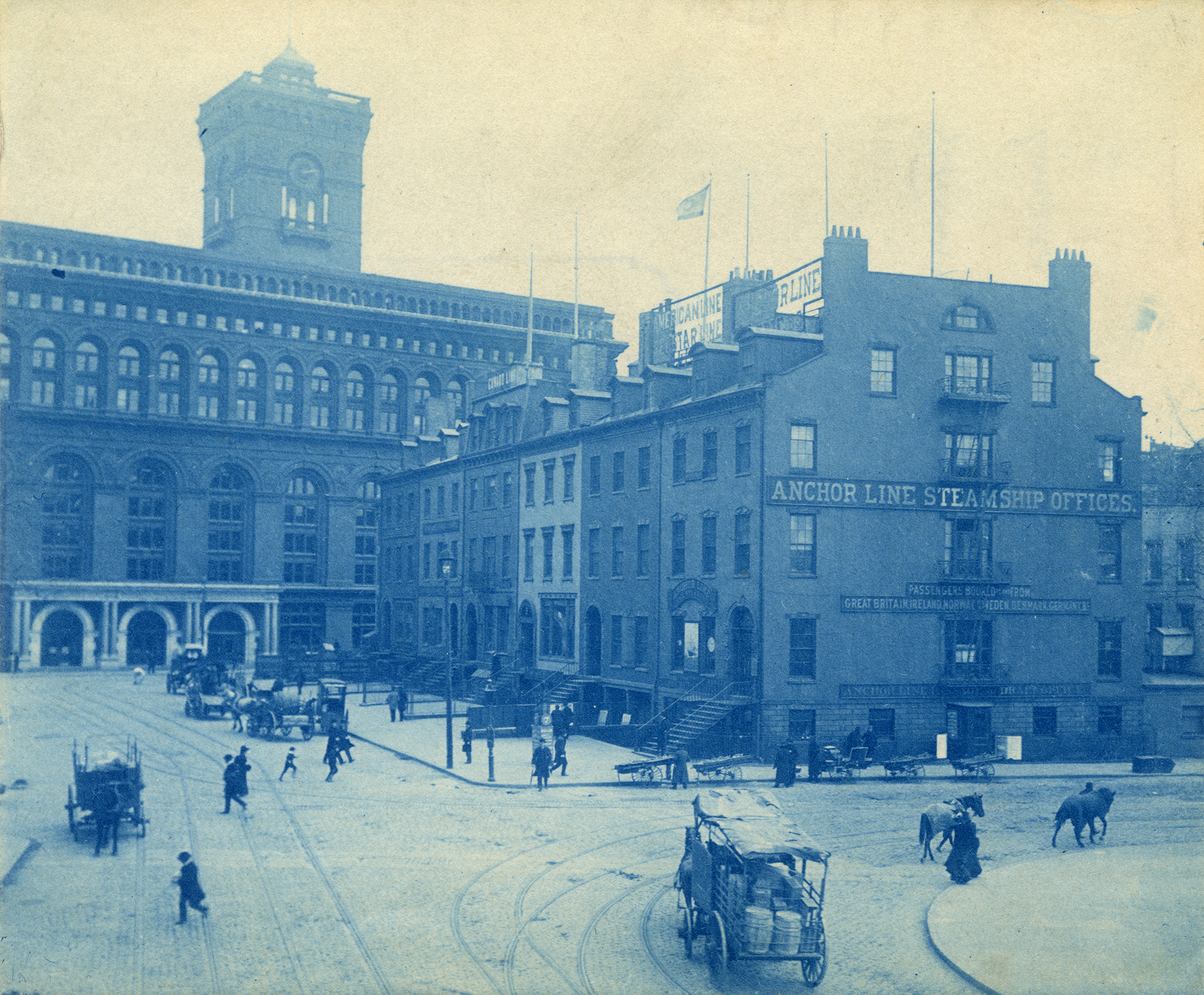 Charles Gilbert Hine, Steamship Row. Courtesy of New York Historical Society.