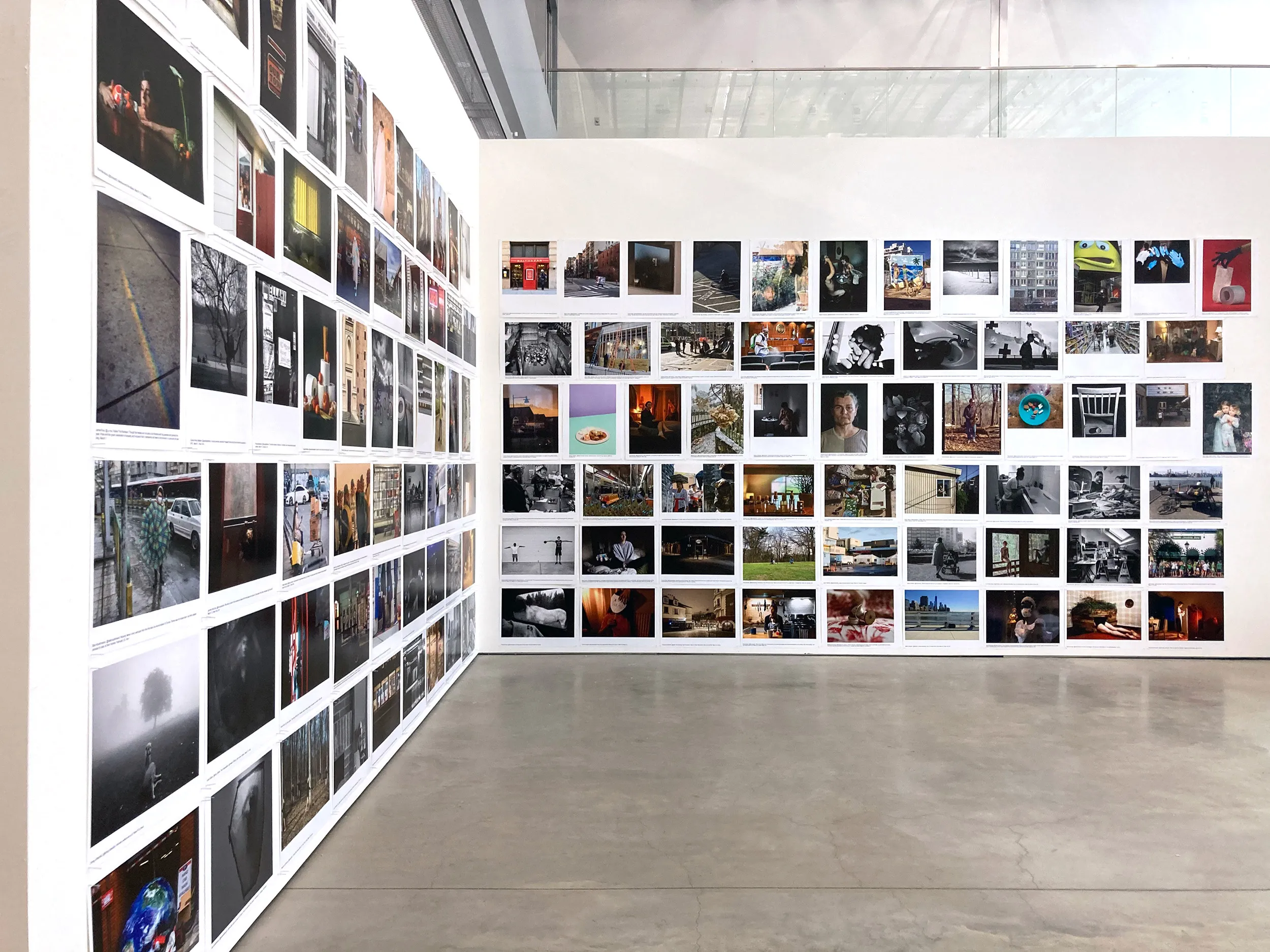 A wall of painting and art.