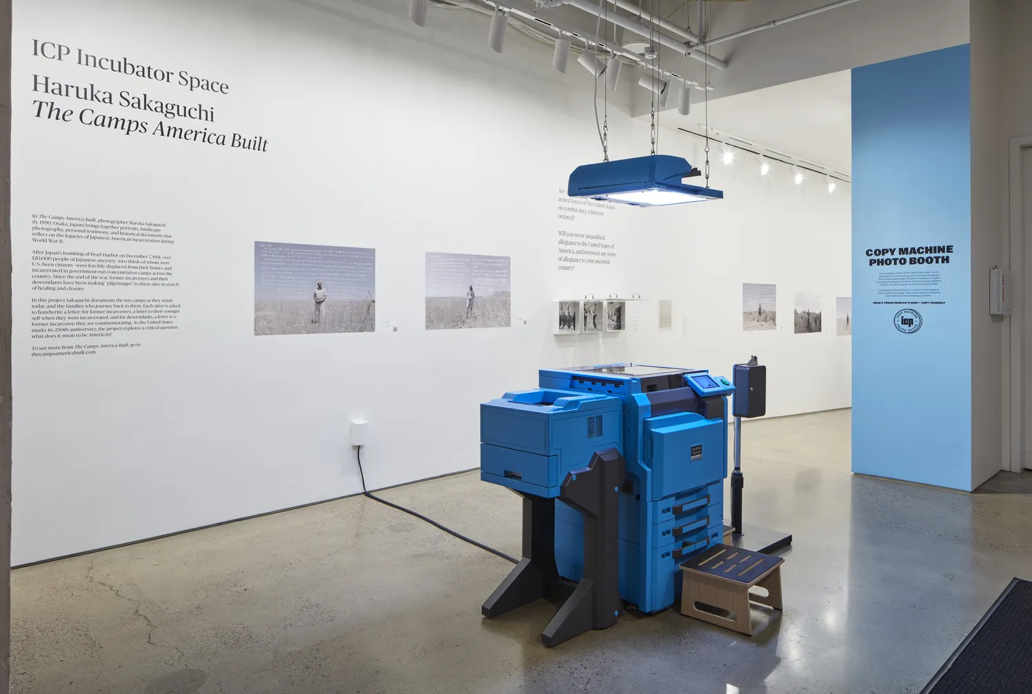 Installation view of The Camps America Built by Haruka Sakaguchi. Credit: Tim Gersten
