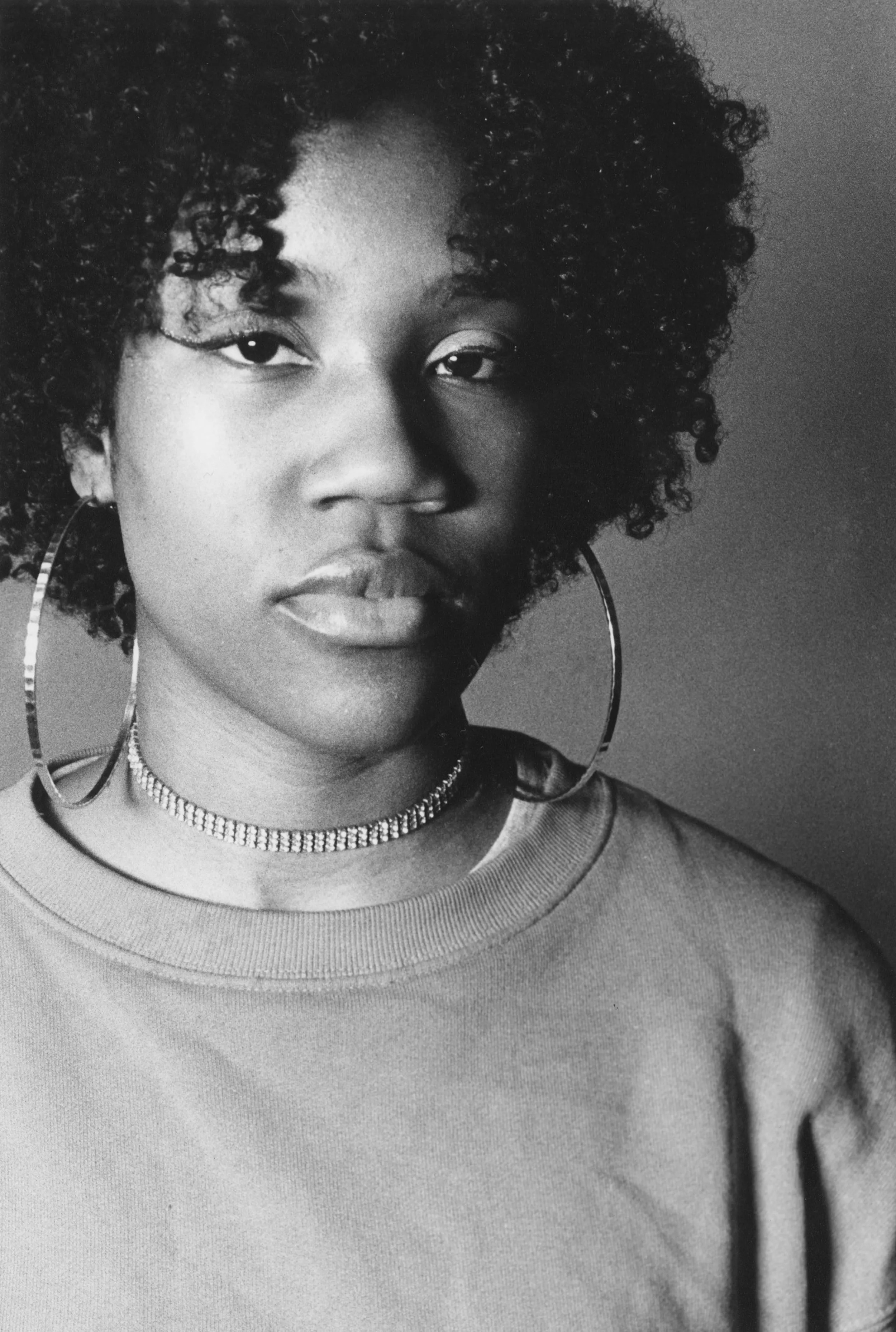 Black and white portrait image