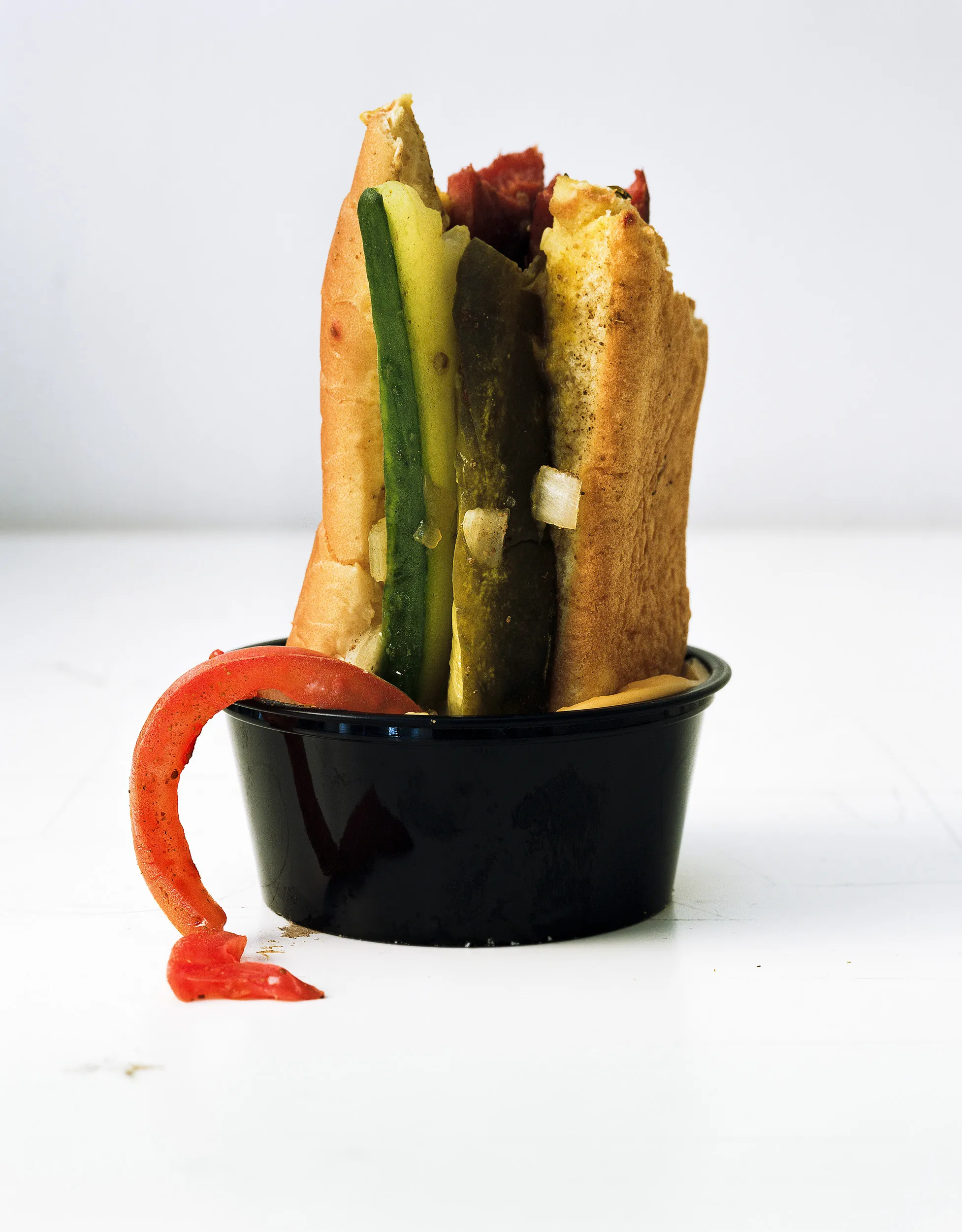 Food inside a container