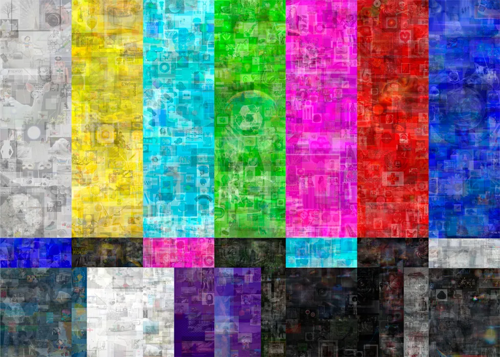VHS color bars art.