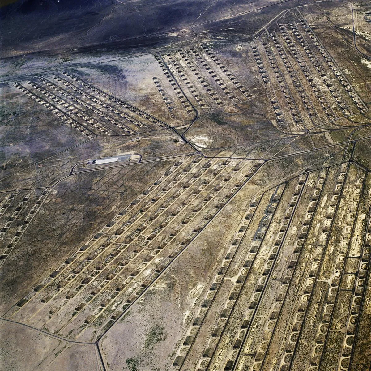 A picture of the landscape from a bird's eye view.
