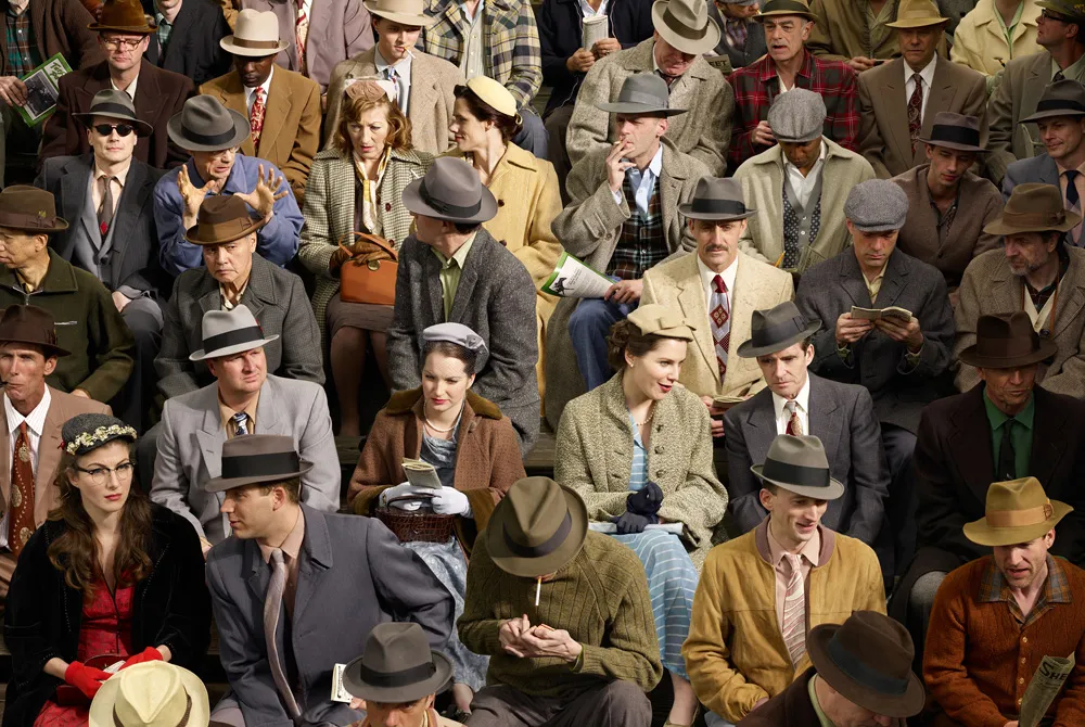 Men and women from the 1940s.