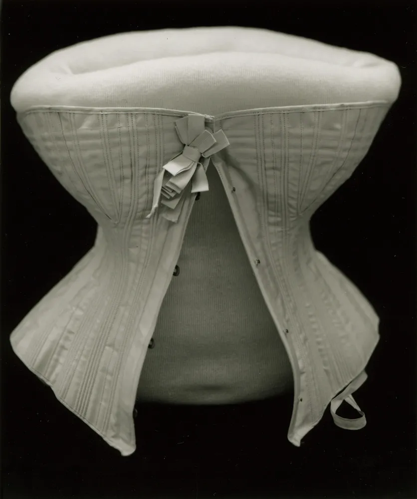 The backside of a corset. 
