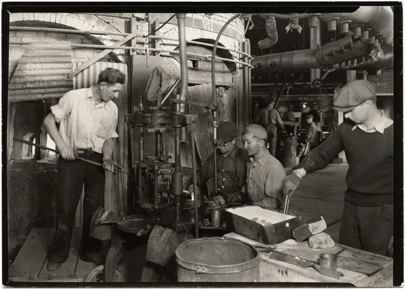 Factory workers. 