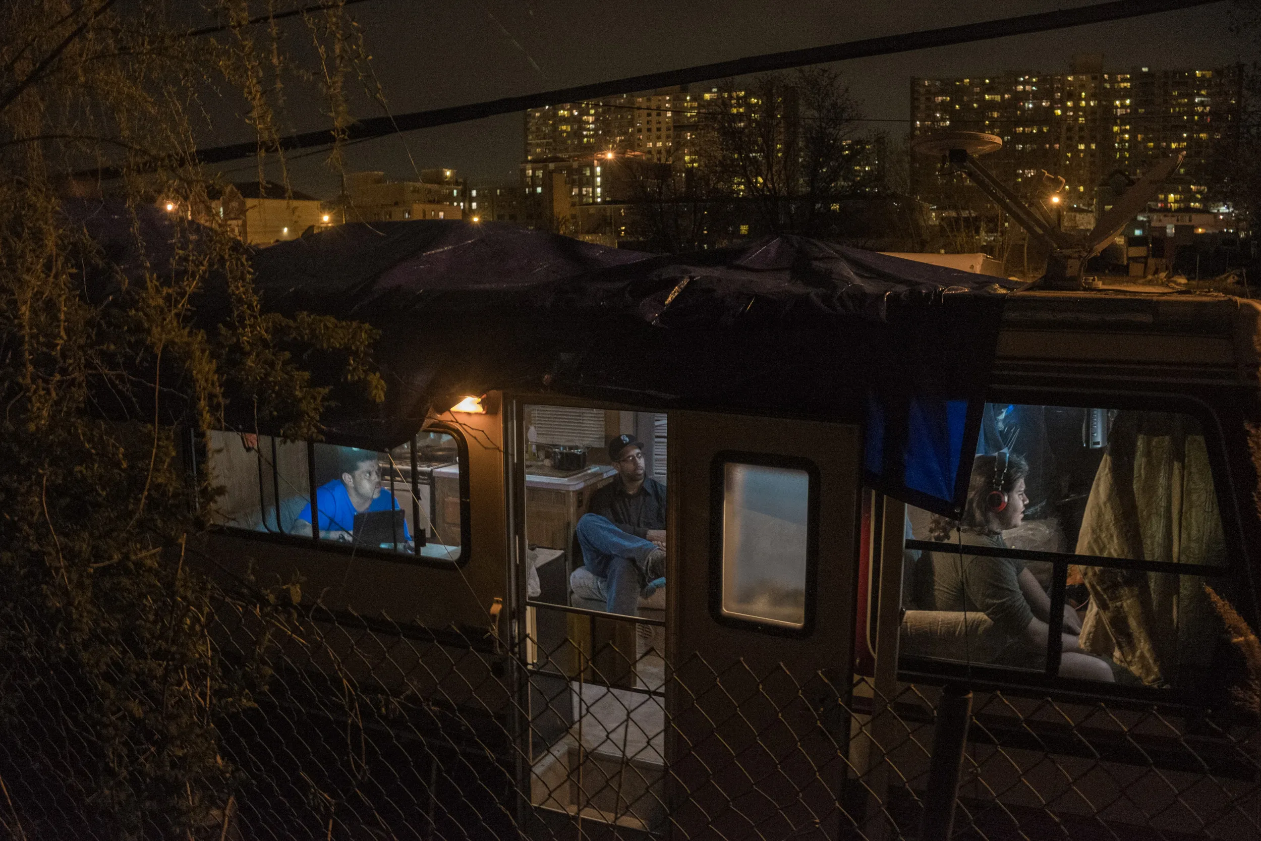 People living inside an rv