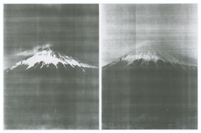Takashi Homma, from the series Thirty-Six Views of Mount Fuji, 2023/2024. Photocopy by Aaron Stern, © Takashi Homma
