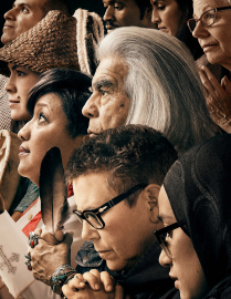 A picture of peoples faces.