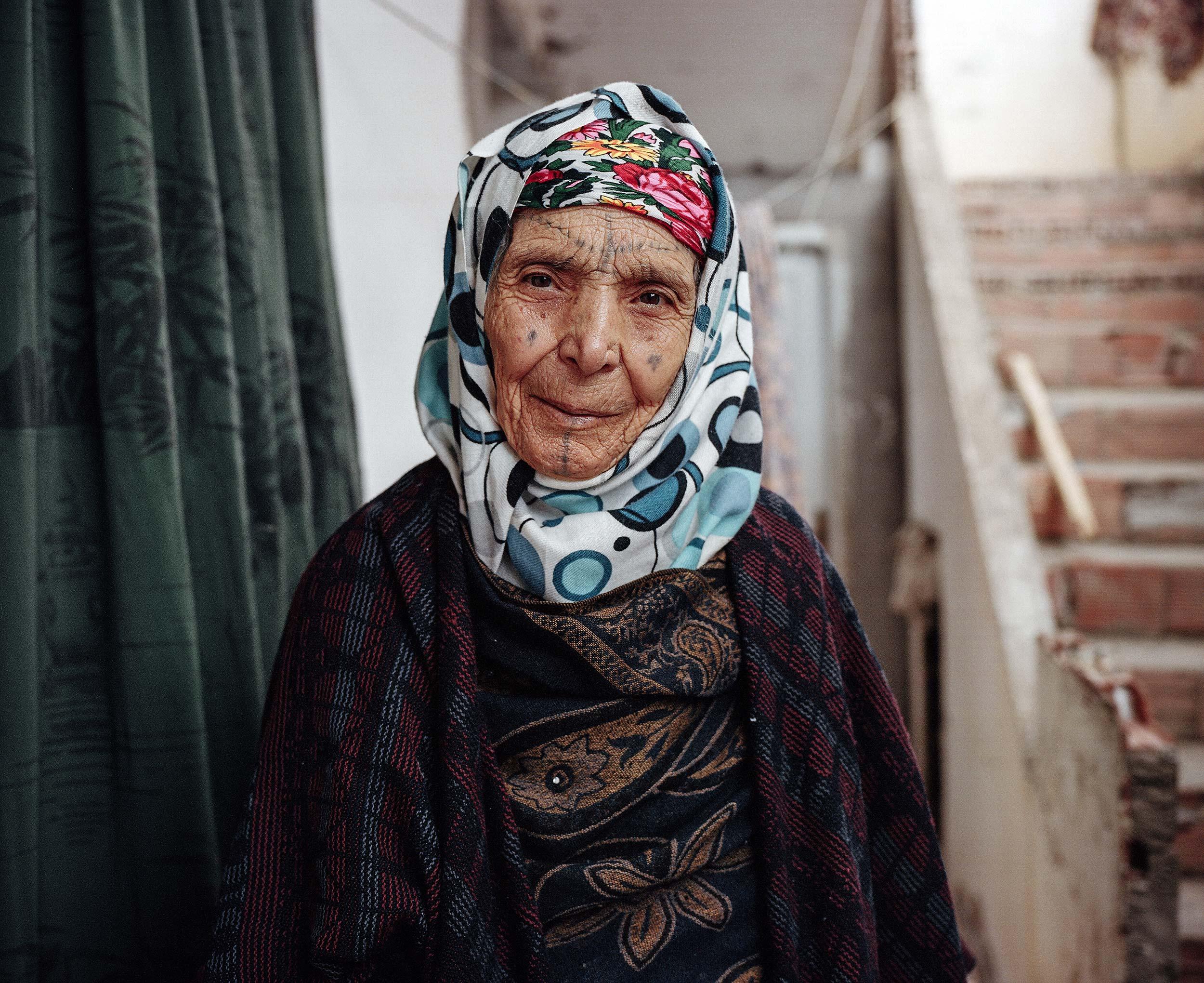 Portrait of an elderly lady.
