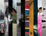 Vertical strips of photographs.