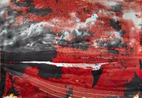 A picture with red splashes.