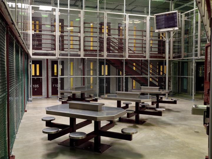 A prison cafeteria.