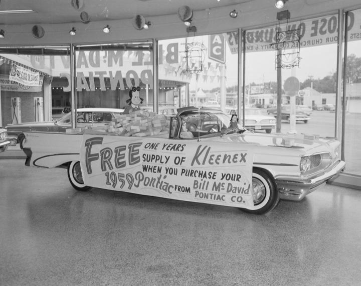 A picture of a car with free advertising.