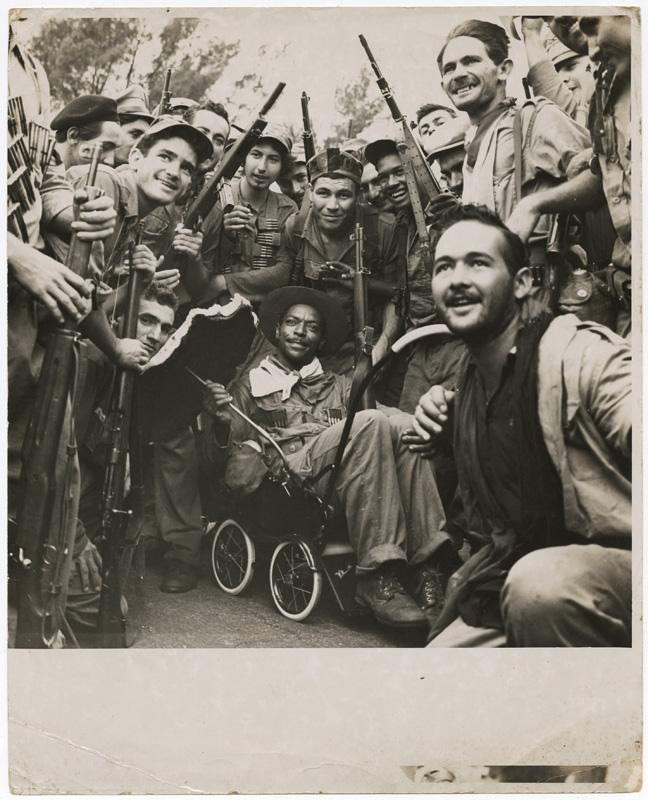A group of soldiers posing at the camera.