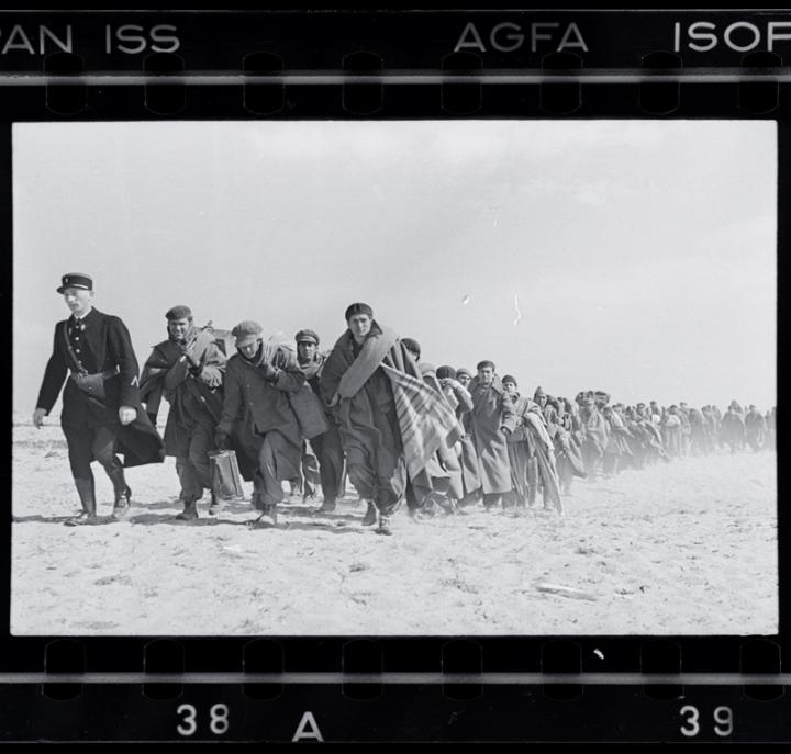 photograph of refugees by Robert Capa