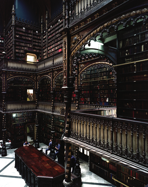 Image of an antique library