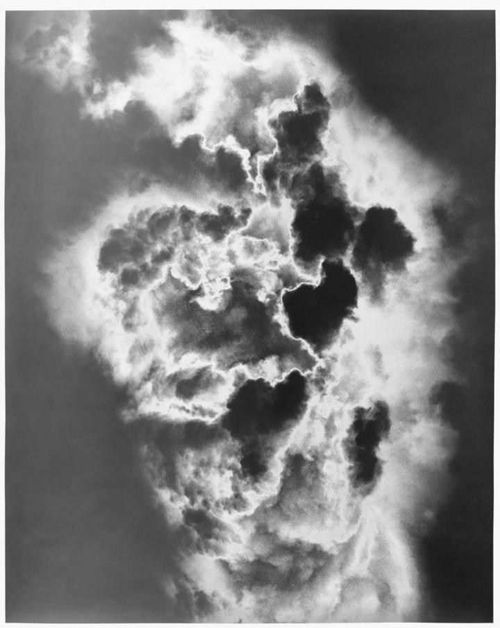 Black and white image of clouds