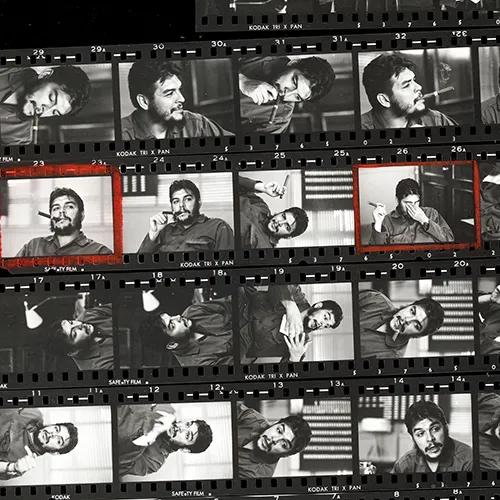 A reel of photos.