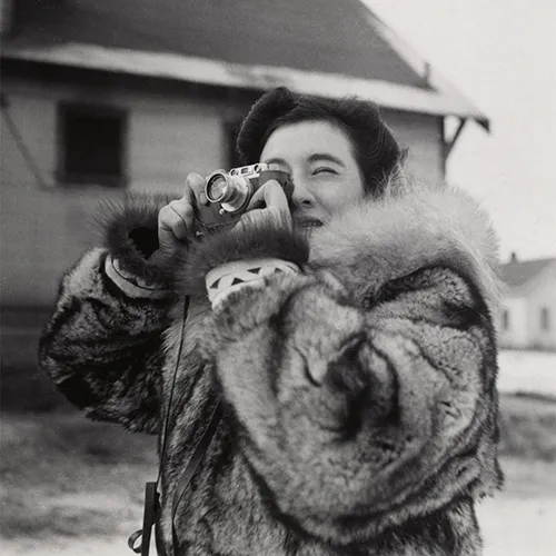 A person taking a photo.