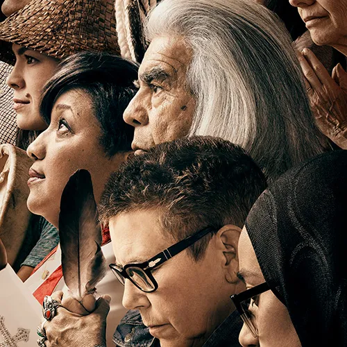 A picture of peoples faces.
