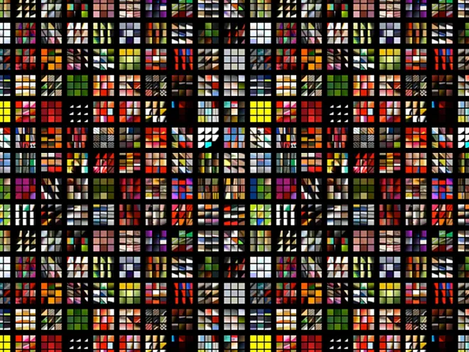 A group of colorful squares.