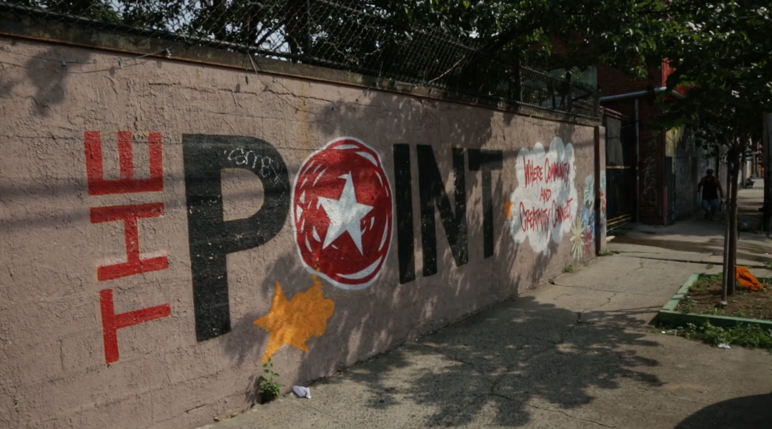 Graffiti on the wall.