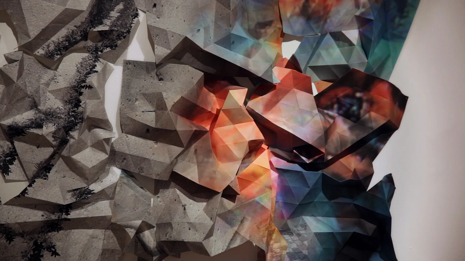 Abstract art with 3d elements.