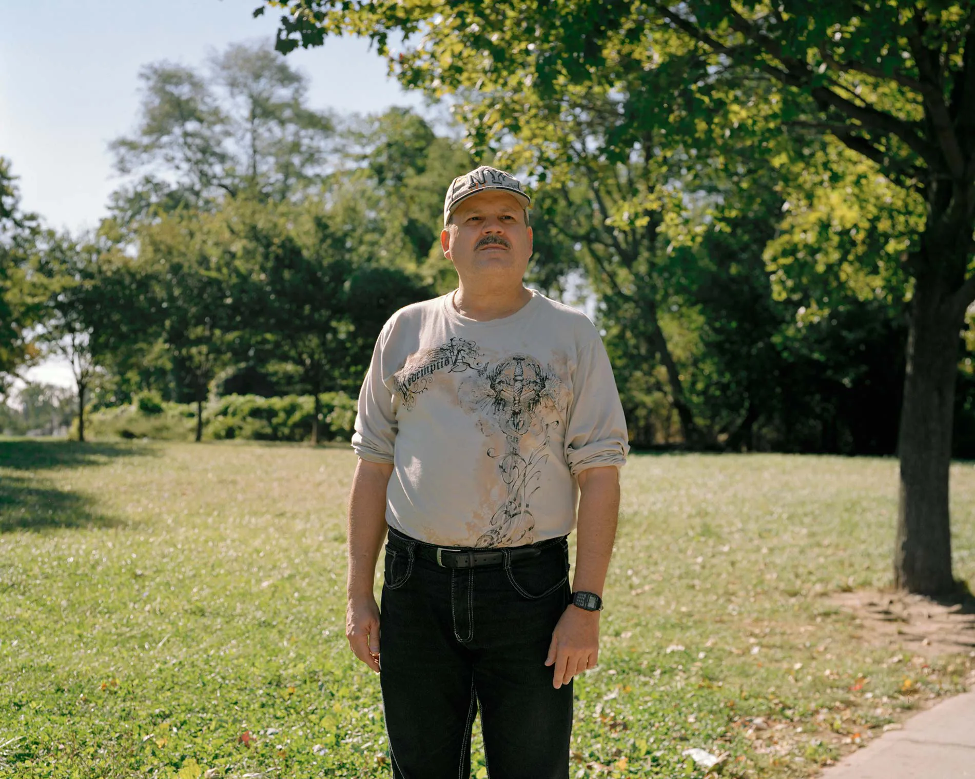 A man standing outside.