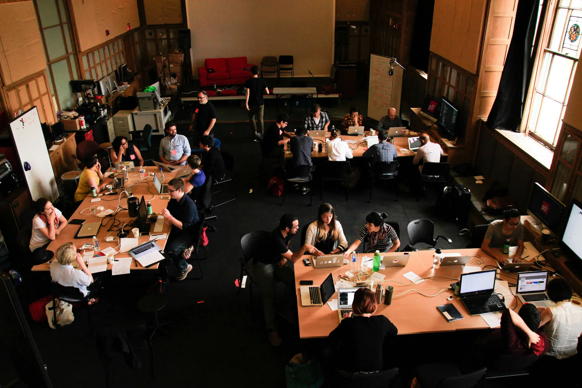 A classroom. 