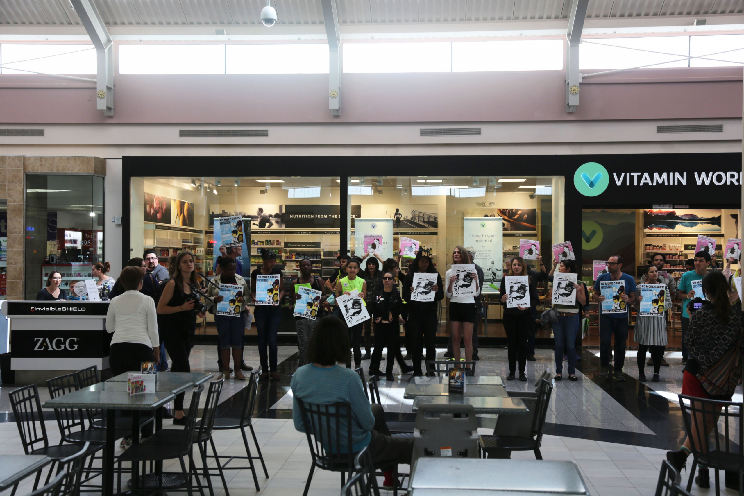 Ashley Hunt. Critical Resistance protest against new women's jail at Antelope Valley Mall, 2013. Ashely Hunt. Critical Resistance protest against new women's jail at Antelope Valley Mall, 2013.