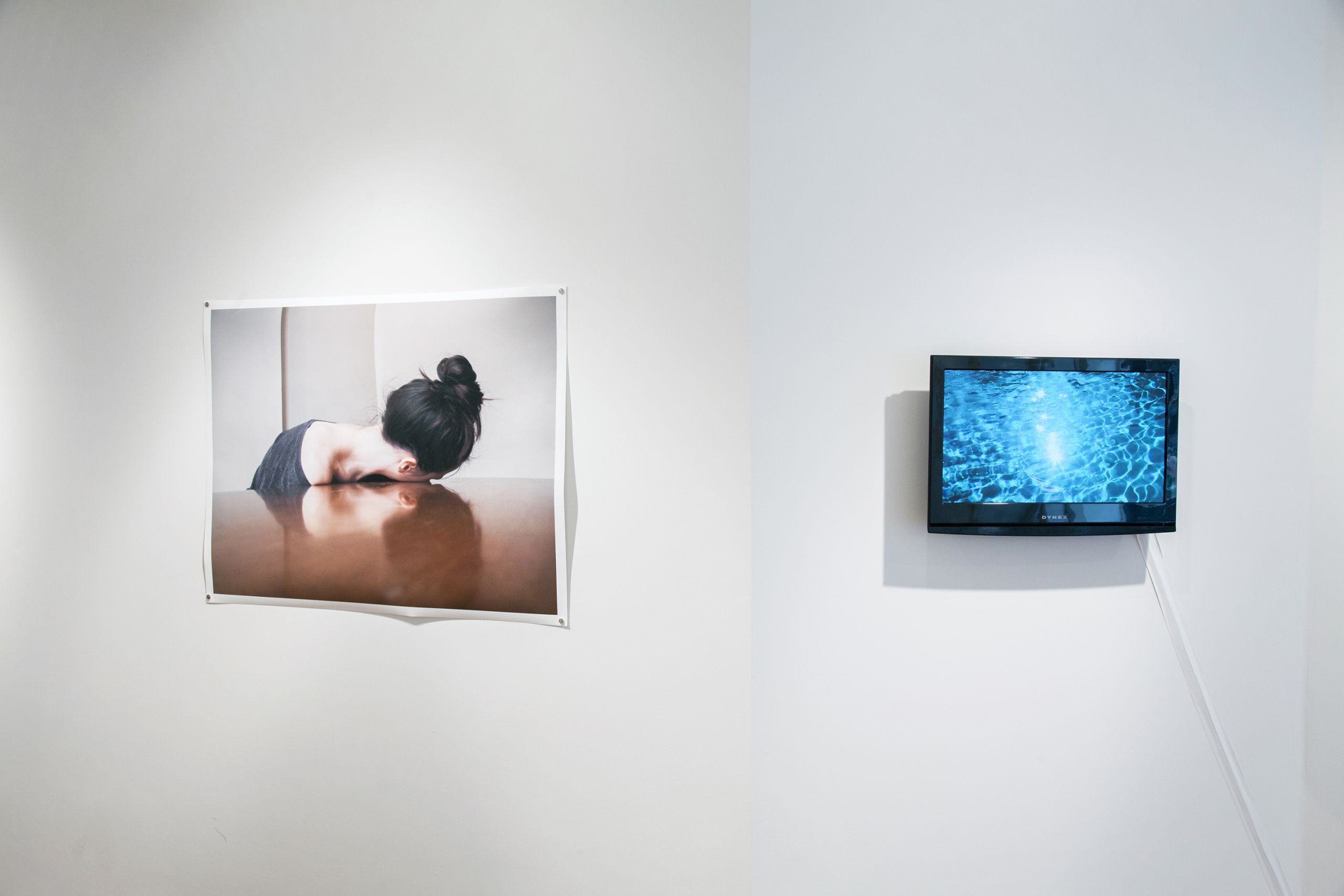 Installation view of <em>The Three Traumas</em> 2015 exhibition at the Camera Club of NY/Baxter St, curated by Jorge Alberto Perez.
